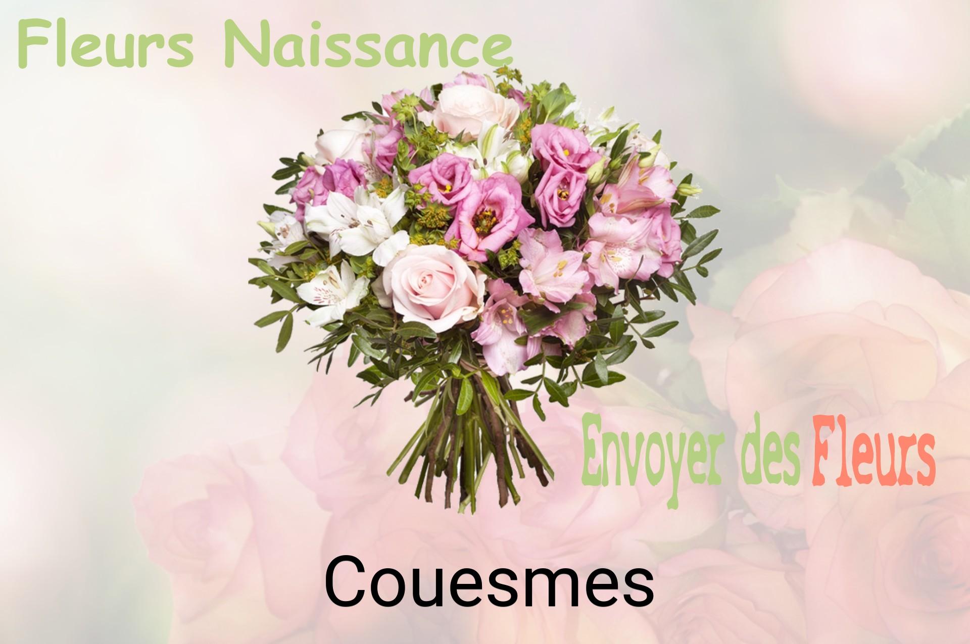 Bouquet de fleurs de naissance livré à Couesmes